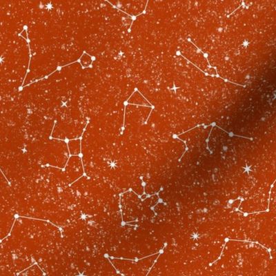 Medium Scale Constellation Starry Skies on Sunset Orange