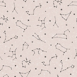 Large Scale Constellation Starry Skies on Boho Beige Tan