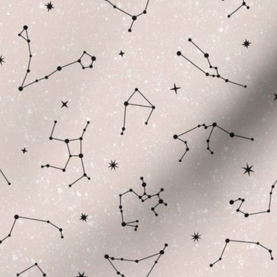Medium Scale Constellation Starry Skies on Boho Beige Tan