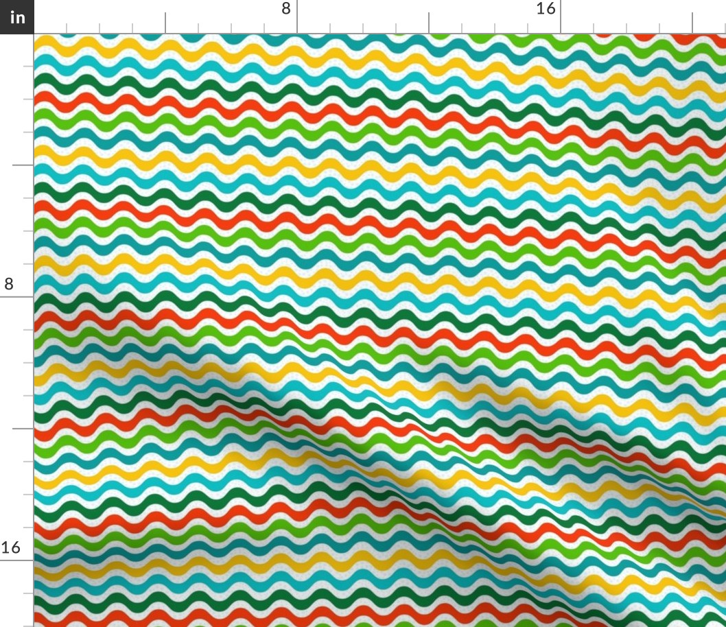 Small Scale Colorful Wavy Stripes Rainbow Fish Coordinate