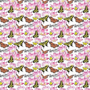 Choose Joy Monarch Butterfly  Fabric