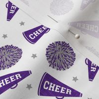 Cheer - Cheerleading - pom poms and megaphone - purple - LAD21