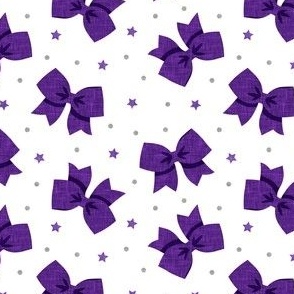 cheer bows - purple - LAD21
