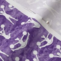 (small scale) Cheerleading - cheer - purple watercolor - LAD21