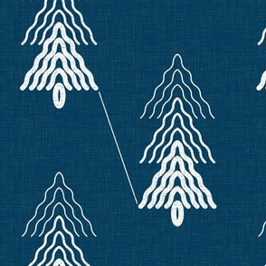 Abstract winter forest navy