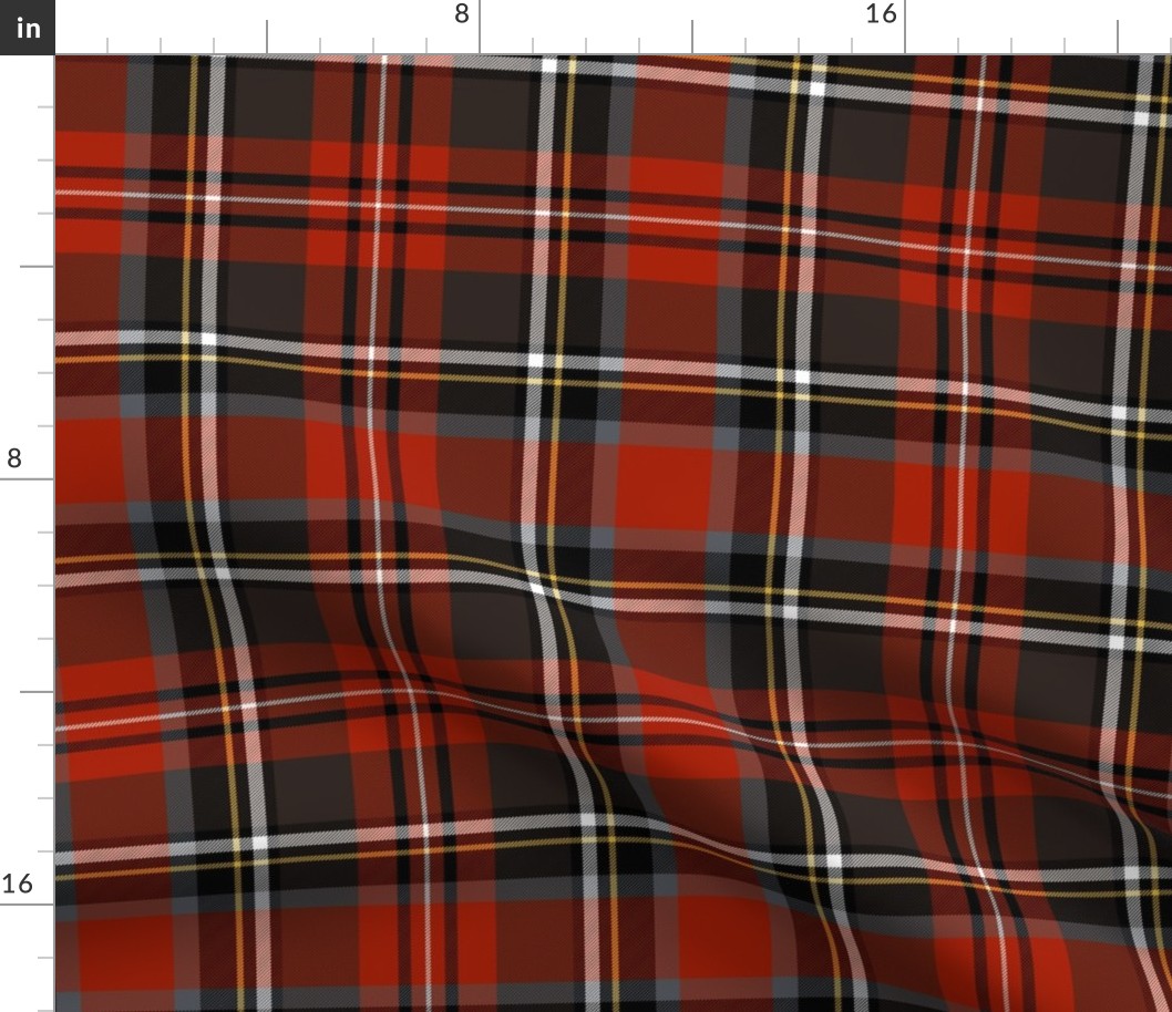 Prince Charles Edward Stuart tartan from 1880, 10" dark