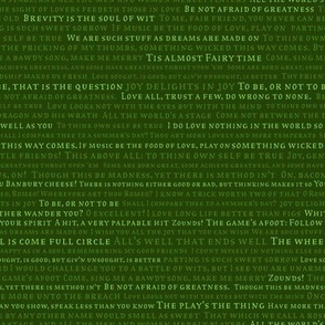 Shakespeare Quotes Green