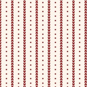 Sweater Stripe cream w red-01