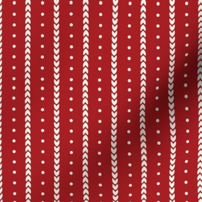 Sweater Stripe red cream-01