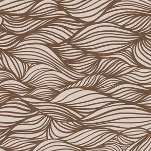 Yarn waves in brown