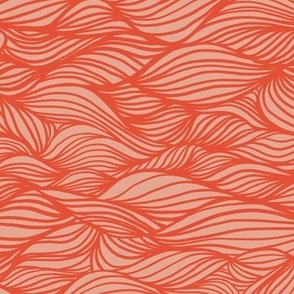 Yarn waves in red