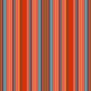 Intense Red Orange Blue Brown Stripes