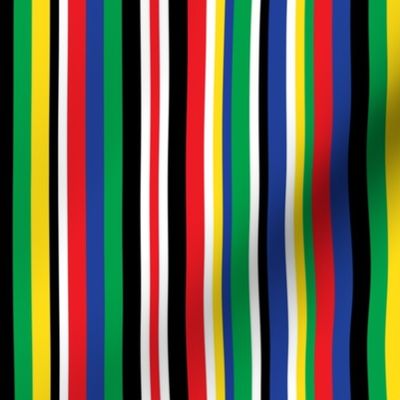 Bright stripes in primar colors red blue green yellow black and white Medium scale