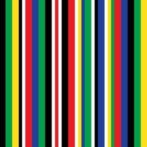 Bright stripes in primar colors red blue green yellow black and white Medium scale