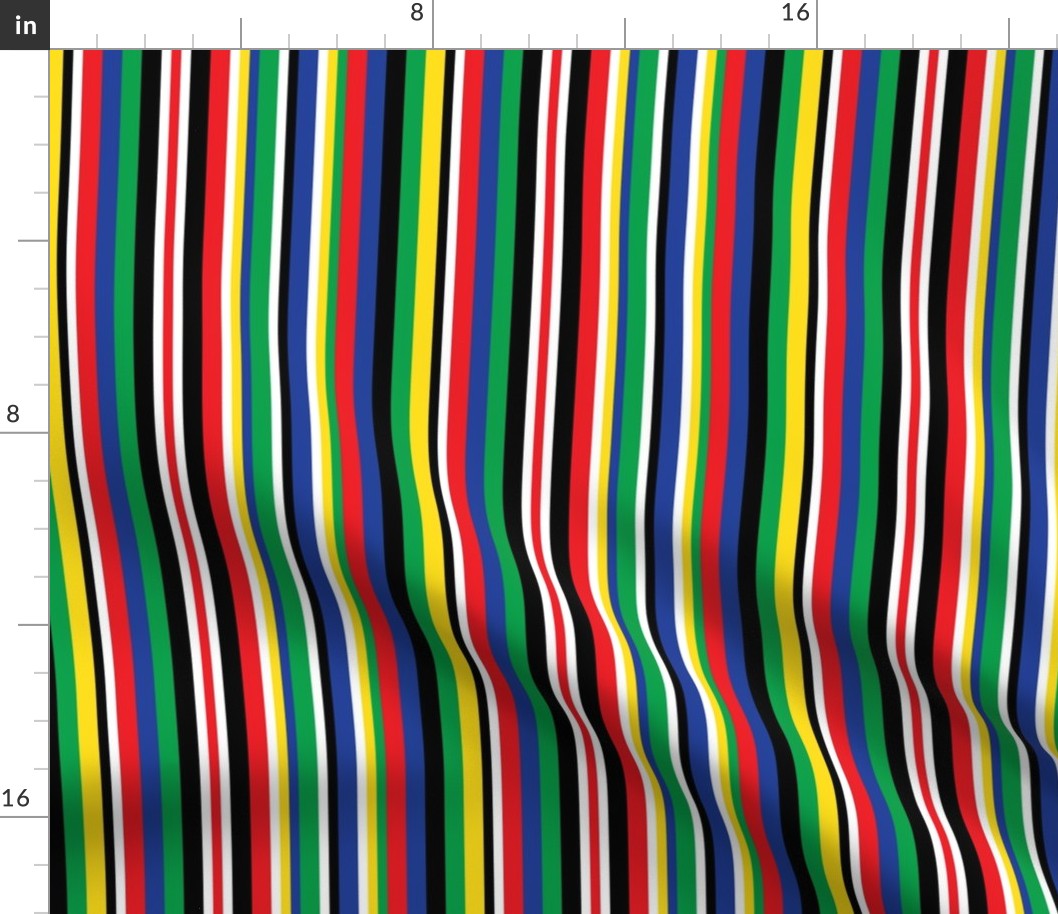 Bright stripes in primar colors red blue green yellow black and white Medium scale