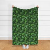 Tropical palm leaves print