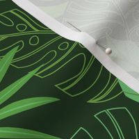 Tropical palm leaves print