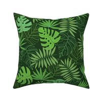 Tropical palm leaves print