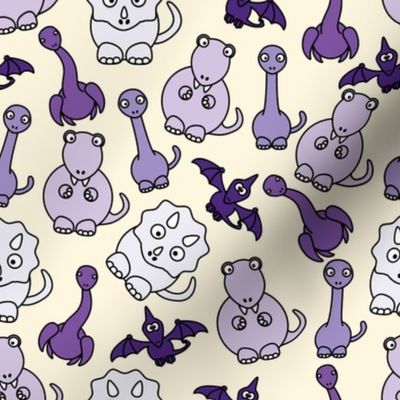 Friendly Dinosaurs - 8in (purple/orange)