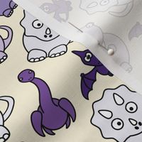 Friendly Dinosaurs - 8in (purple/orange)