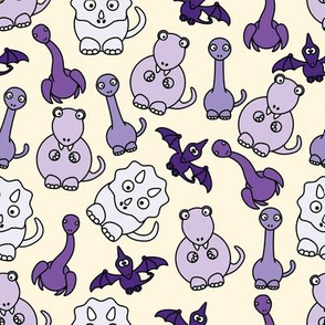 Friendly Dinosaurs - 8in (purple/orange)