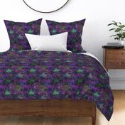 custom color 1 MOODY ANCIENT VELVET TROPICAL  LEAVES purple PSMGE 