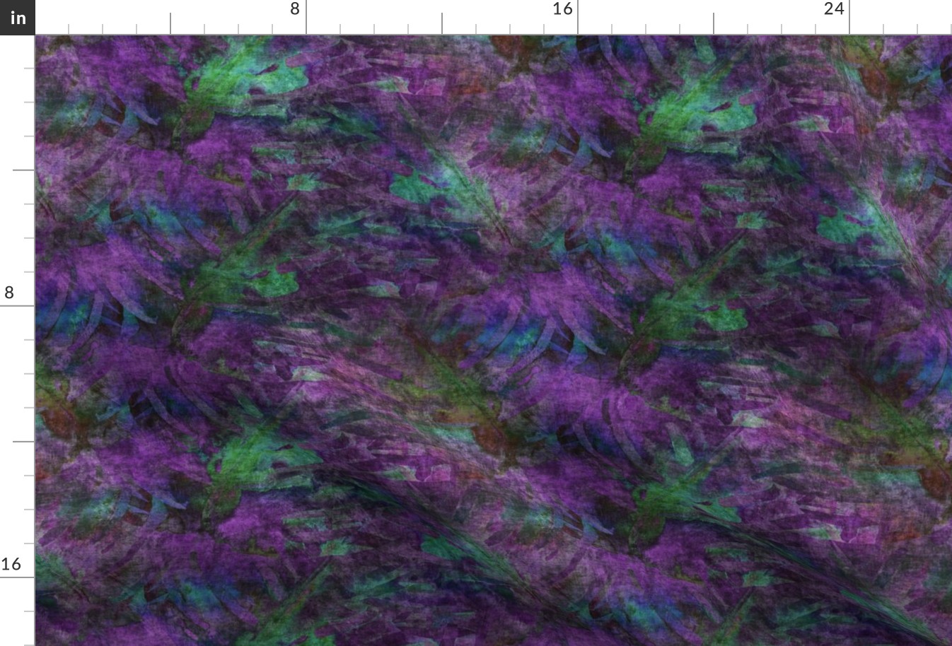 custom color 1 MOODY ANCIENT VELVET TROPICAL  LEAVES purple PSMGE 