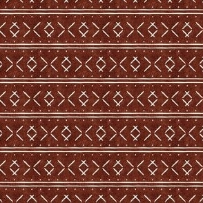 (extra small scale) mud cloth stitch - rust - mudcloth tribal - C21