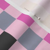 Retro squares pink orange black pastel Halloween Wallpaper