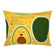 Cut and sew kawaii avocado plushie stuffed toy  pillow DIY project. Cut 'n' Sew