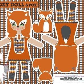 Foxy doll with small fox template DIY