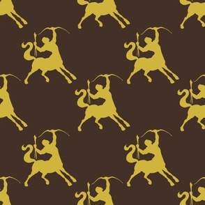 Brown Fabric with Gold Centaur