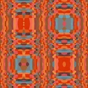 Vivid Orange Geometric