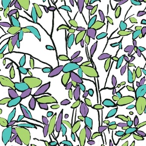 CT2162 Broken Branches- Teal Purple