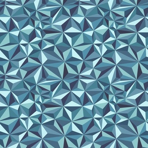 beveled triangles - blue