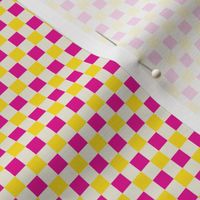 Magenta and Yellow Gingham