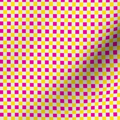 Magenta and Yellow Gingham