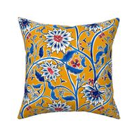 watercolor indian floral-medium-marigold