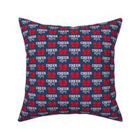 Cheer Mom - bows - red on navy - LAD21