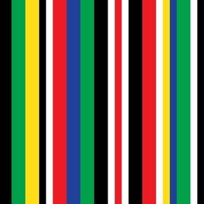Bright stripes in primar colors red blue green yellow black and white Large scale