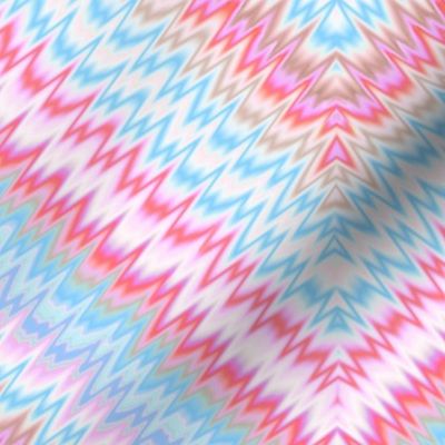 Marbled Paper Look Chevron in Pink and Baby Blue