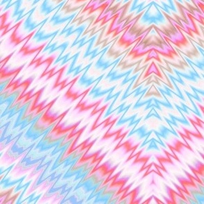 Marbled Paper Look Chevron in Pink and Baby Blue