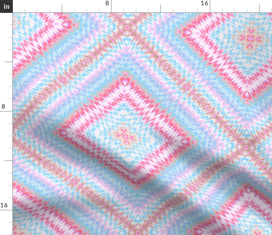 Marbled Paper Look Squares on Point in Pink and Baby Blue