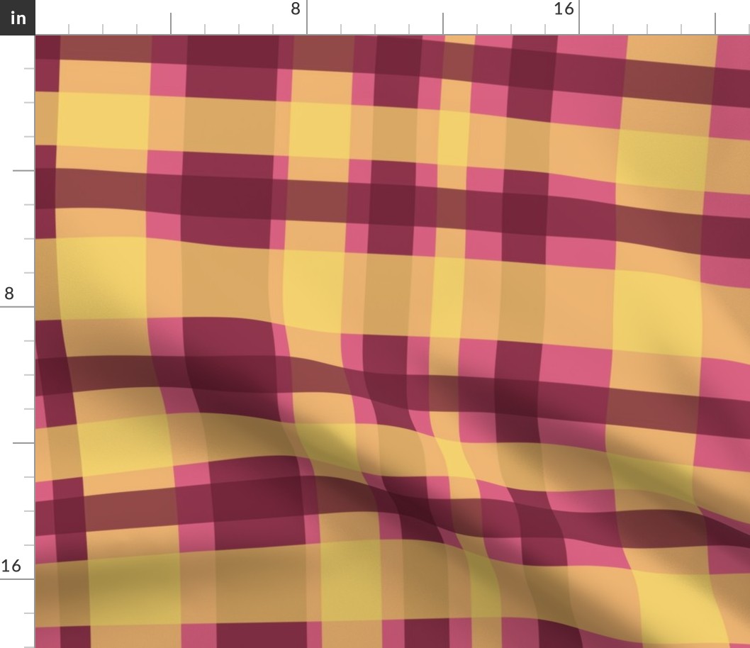 This will be our Plaid (20") - pink, purple, yellow (ST2022TWOP)