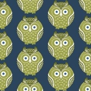 Observant Olive Green Owls