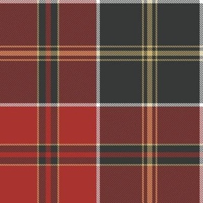 MacDonald of Kingsburgh tartan, DW Stewart's  1893 sett, 8" scarlet-black-gold