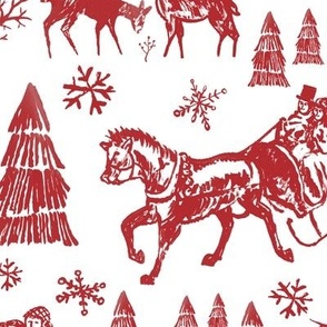 Winter Toile - Red