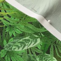 GREEN WALL  tea towel wall hanging