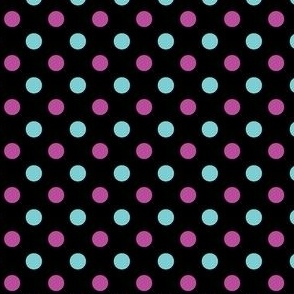 AQUA PINK POLKA DOT