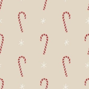 Candy Cane Sparkle, Neutral Tan